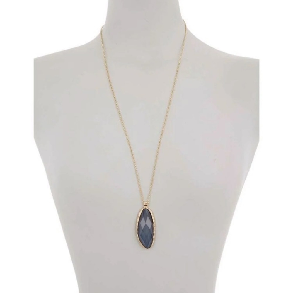 Olivia Welles Elongated Teardrop Pendant Necklace